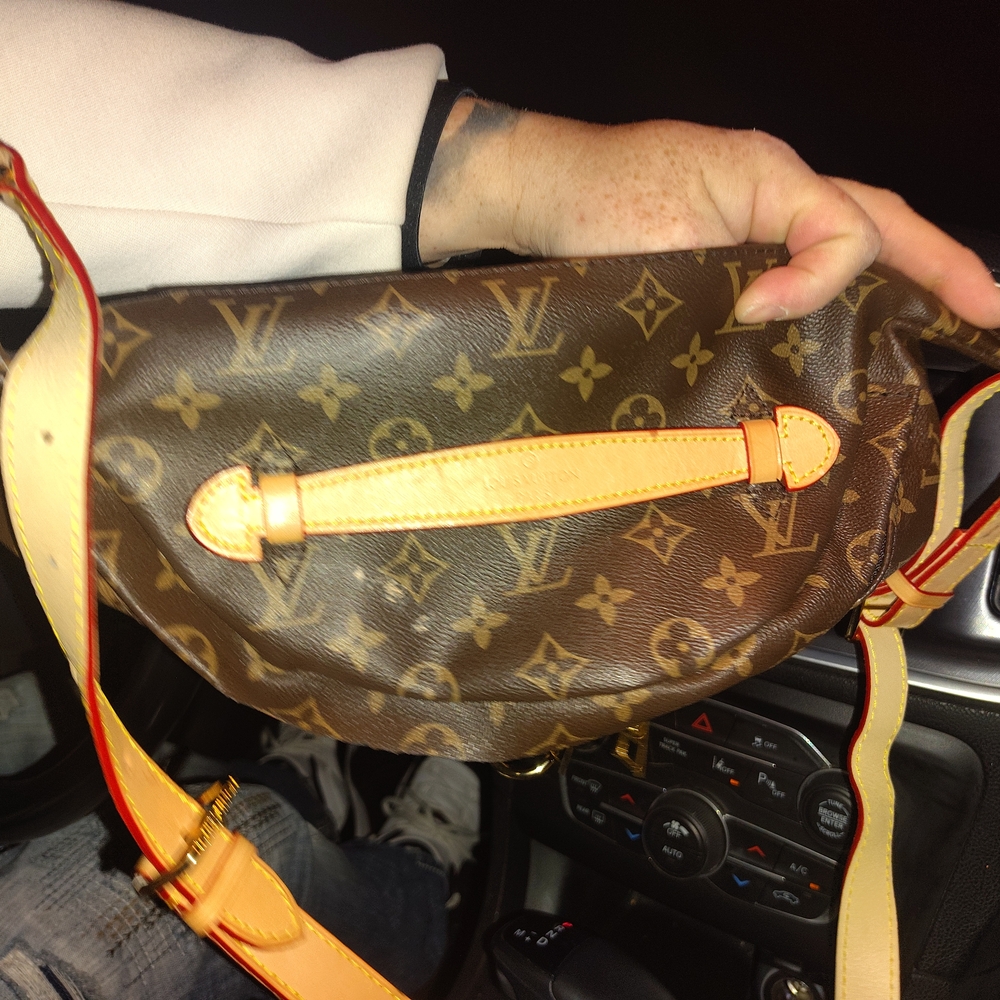 Louis Vuitton Brown and Yellow Shoulder Bag
